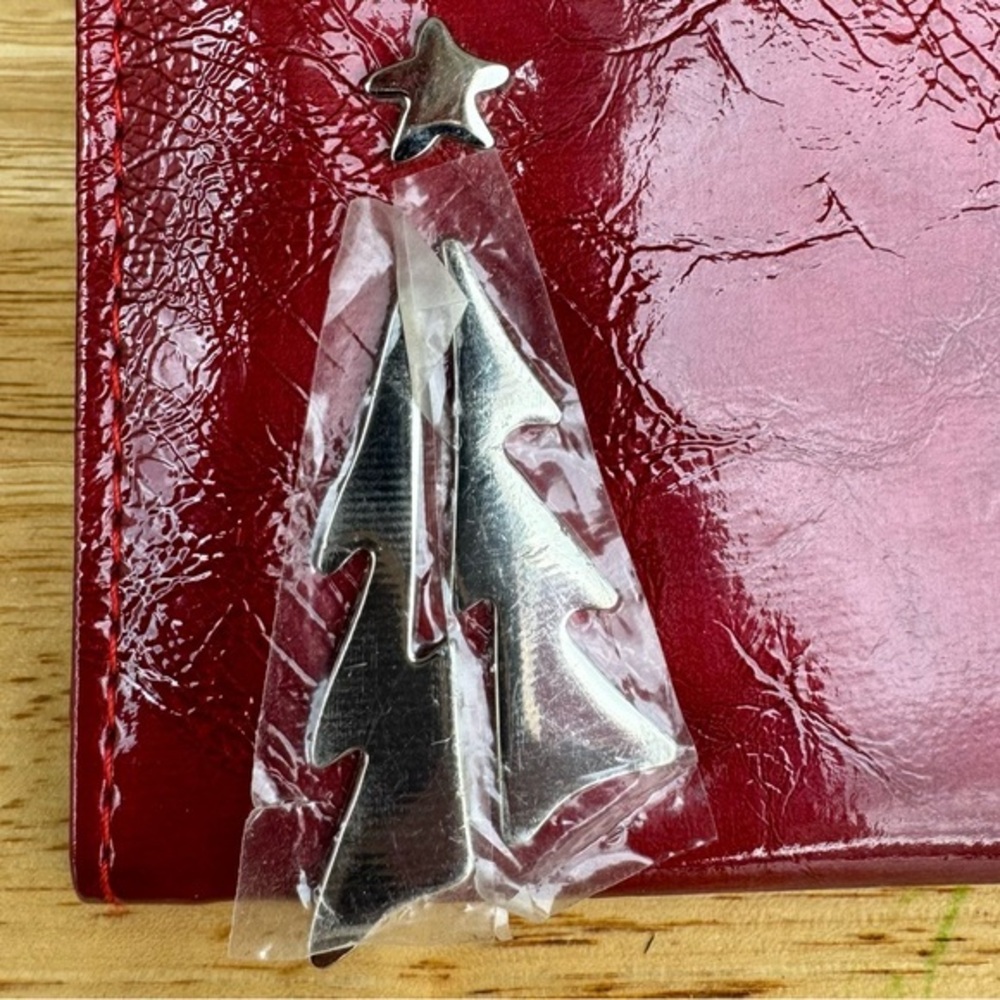 MICHE CLASSIC BASE NWOT PURSE SHELL SKIN RED‎ FAUX LEATHER 11IN X 19IN w/ tree - Picture 9 of 9